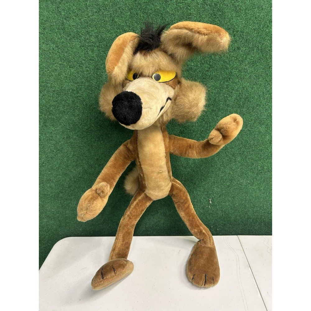 Vintage 1991 Mighty Star Warner Bros. WILE E. COYOTE Large Posable Plush